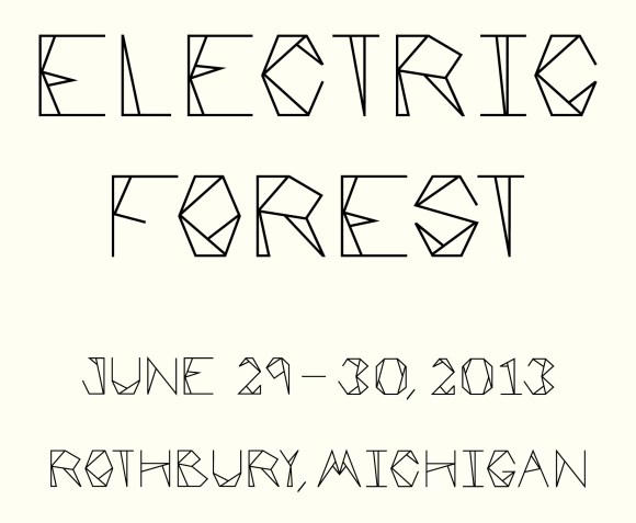 Electric Forest Lettering for poster design