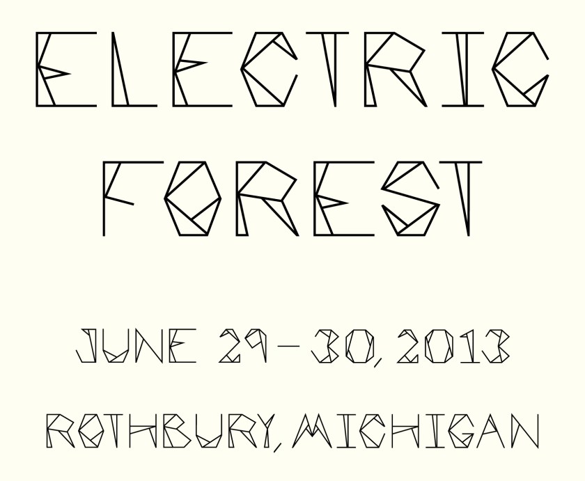 Electric Forest Lettering for poster design