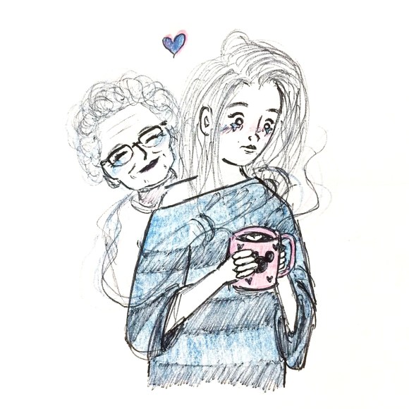 Remembering my Nannie whenever I hold a cup of coffee it feels like she is giving me a warm hug